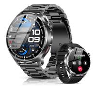 SLOKSFil Reloj Inteligente Hombre con Bluetooth Llamada, 1000mAh Smartwatch Hombre con 1,52" HD/110+ Modos Deportes/24/7 Pulsómetro/Sueño/IP68 Impermeable/Podómetro Android iOS (Acero Negro)