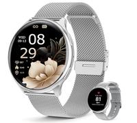 SLOKSFil Reloj Inteligente Mujer, 1,39" SmartWatch Mujer Redondo SpO2, 24H Pulsometro, Presión Arterial, Monitor sueño, Monitor de sueño 120 Deportes para iOS Android (Plateado)