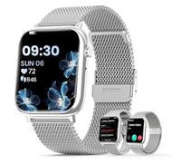 SLOKSFil Reloj Inteligente Mujer, 1.83" HD con Llamadas Bluetooth Smartwatch/24H Pulsometro/Monitor de sueño/Ciclo Femenino/100+ Deportes/IP68/Podómetro, para Android/iOS (Plata)