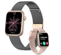 SLOKSFil Reloj Inteligente Mujer, 1.85" Smartwatch con Esfera IA, Pulsómetro 24/7, SpO2, IA Q&A, Sueño Rastreador,110+ Deportes, Rastreador Fitness con Podómetro para iOS Android (Oro Negro)