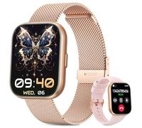 SLOKSFil Reloj Inteligente Mujer con Llamadas, 1.75" TFT Smartwatch Mujer, con 24H Pulsómetro/SpO2/120+Modos Deportivos/Sueño/IP68/ Función Femenina Smart Watch Android iOS (Rosa Oro)
