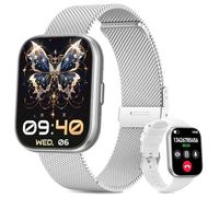SLOKSFil Reloj Inteligente Mujer con Llamadas, 1.75" TFT Smartwatch Mujer, con 24H Pulsómetro/SpO2/120+Modos Deportivos/Sueño/IP68/ Función Femenina Smart Watch Android iOS (Plata)