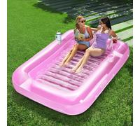Sloosh Chaise Longue gonflable pour bronzage XL, 85" x 57"/2,1 * 1,4 m Baignoire de bronzage Extra Large pour adultes, Lit gonflable, flotteur de Salon en Radeau