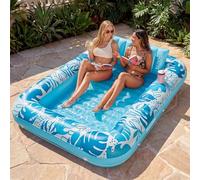 Sloosh Chaise Longue gonflable pour bronzage XL, 85" x 57"/2,1 * 1,4 m Baignoire de bronzage Extra Large pour adultes, Lit gonflable, flotteur de Salon en Radeau