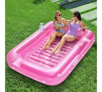 Sloosh Chaise Longue gonflable pour bronzage XL, 85" x 57"/2,1 * 1,4 m Baignoire de bronzage Extra Large pour adultes, Lit gonflable, flotteur de Salon en Radeau