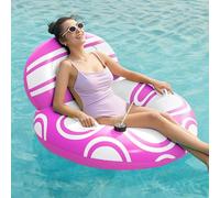 Sloosh Flotador inflable para piscina, sofá flotante de tubo de río con respaldo grande, silla flotante sobre el agua, parte inferior de malla, juguetes para fiestas, tumbona, lago, balsa para adultos