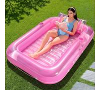 Sloosh Gonflable Bronzage Piscine Chaise Longue Flotteur pour Adultes, 70" x 46"/1.78m*1.16m Grand Bain de Soleil Flotteurs de Piscine Lit de Bronzage Gonflable Radeau de Piscine Lounge Floatie