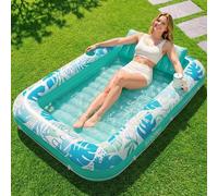 Sloosh Gonflable Bronzage Piscine Chaise Longue Flotteur pour Adultes, 70" x 46"/1.78m*1.16m Grand Bain de Soleil Flotteurs de Piscine Lit de Bronzage Gonflable Radeau de Piscine Lounge Floatie