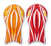 SLOOSH Paquete de 2 tablas de bodyboard inflables para toboganes de agua, tablas de surf flotantes para piscina, flotadores para piscina, juguete acuático de verano para niños y bebés (Rojo y Naranja)