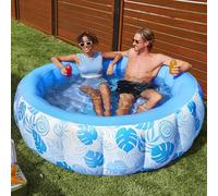 SLOOSH Piscina hinchable de 5,5 x 20 pulgadas (167,6 x 50,8 cm), piscina familiar inflable con respaldo cómodo, ideal para fiestas acuáticas de verano en el jardín, en el césped, color azul