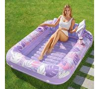 Sloosh Piscina Inflable 178 x 116 cm para Tomar el Sol, Ideal para Adultos, Flotador de Piscina, colchón de Agua para Adultos, diversión de Verano, Fiesta acuática (Morado)