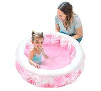 SLOOSH Piscina Inflable Redondo para niños, 81 x 81 x 22 cm, Ideal para niños pequeños y bebés, con Pelotas, Juegos acuáticos portátiles para Interior y Exterior (Rosa)