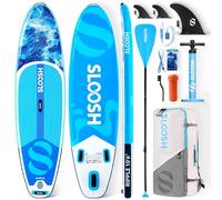 SLOOSH Tabla de Paddle Surf Hinchable, 10'6" Stand-Up Paddle con Accesorios Premium, Cubierta de EVA Antideslizante, Bolsa de Transporte con Bomba,Ripple SUP para Jóvenes & Adultos,Salpicadura Costera