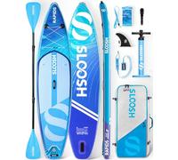 SLOOSH Tabla de Paddle Surf Hinchable, 11'6" Stand-Up Paddle con Accesorios Premium, Cubierta de EVA Antideslizante, Bolsa de Transporte con Bomba, Rapids Sup para Jóvenes & Adultos, Deriva Ártica