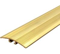 Slope Threshold Bar for Same Height/Uneven Floor, Curved Transition Strip Brass, Metal Gap Covering Joining Strips Wood to Tile/Carpet(W3.5cm(1.37"))
