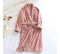 SLOPSS Basta de baño para Hombres, otoño Invierno Rosa Coral vellón Pareja de bañera de Terciopelo