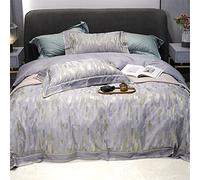 SLOPSS Four-Piece Jacquard Sheet Wide-Sided Cotton Quilt Cover Double Bed Supplies Size (Color 3 1.8m)