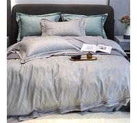 SLOPSS Four-Piece Jacquard Sheet Wide-Sided Cotton Quilt Cover Double Bed Supplies Size (Color 5 1.8m)