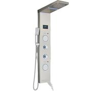 SLOPSS Juegos de Ducha para el baño LED Light Sawer Ducheba Rain Llow Digital Digital Faucet Juego de SPA Massaje Jet Baño Mezclador Torre Torre de níquel Cepillado 6001