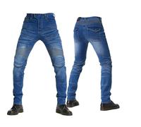 SLOPSS Men's Motorcycle Pants, Stretch Fit Jeans Armoured Riding Motocross Racing Trousers, with Detachable 4 Protectors