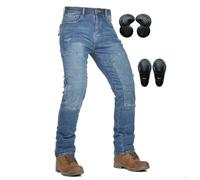 SLOPSS Pantalones de Motos de Jeans de Motocicleta para Hombres, Pantalones de Motociclistas, Pantalones Deportivos de Motocicleta Resistente al Desgaste, con 4X Almohadillas de protección