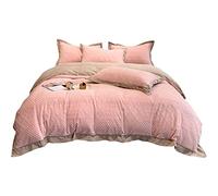 SLOPSS Pure Warm Milk Velvet Four-Piece Set Autumn and Winter Style Corner Quilt Cover Sheet Thickening Double Bed Supplies (Color B Size : (A 2m)