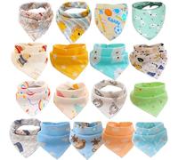SLOSH 17 Baberos Bebe Bandanas Bufanda Toalla Drool Tela Bebé Niña Niño Recien Nacido Algodon Dentición Unisex
