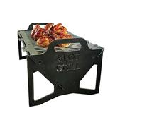 Slot Grill - Collapsible BBQ For Easy Storage Steel, Collapsible Slot Grill Portable BBQ, Non Stick For Bonfire, Outdoor Parties, Garden, Traveling, Camping Use