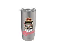 Slot Queen Casino Gambling Jackpot Ganador Vegas Machine Vaso térmico de acero inoxidable de doble pared