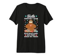 Sloth Crochet Team Funny Sloths Lover Crocheting Camiseta Premium