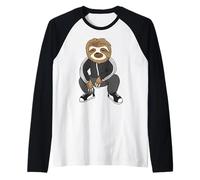Sloth Doing A Slav Squat In His Tracksuit Camiseta Manga Raglan