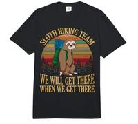Sloth Hiking Team We Will Get There When We Get There Shirt Comfort Colors Adult Heavyweight T-Shirt
