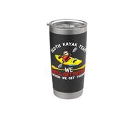 Sloth Kayak Team Funny Sloths Animal Lovers Kayaking Vaso térmico de acero inoxidable de doble pared