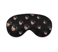 Sloth Mama is My Bestie Sleeping Blindfold Mask Cute Eye Shade Cover con correa ajustable para mujeres, hombres, noche