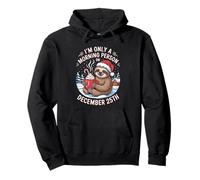 Sloth Only a Morning Person On December 25 Christmas Humor Sudadera con Capucha