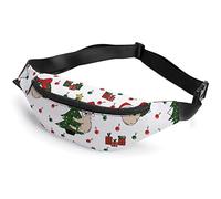 Sloth Santa Claus Sugar Skull Cats en riñonera de Estilo Mexicano, riñonera Deportiva para niños Adultos para Hombres y Mujeres