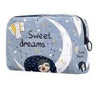 Sloth Sweet Dream - Neceser de viaje para mujer, bolsa organizadora de maquillaje grande con cremallera, multicolor, 18.5x7.5x13cm/7.3x3x5.1in, Neceser