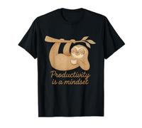Sloth Tea Time - La productividad es una mentalidad Diseño divertido Camiseta
