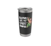 Sloths Are My Spirit Animal Funny Sloth Lovers Vaso térmico de acero inoxidable de doble pared