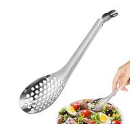 Slotted Caviar Spoon - Cuchara de metal colador de bar, molecular Cooking Gadget, Stainless Steel Serving Tool | Elegant Kitchen Accessory Supporting Fine Dining Preparation And Food Draining