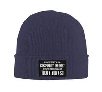 Slouchy Beanie Gorro de Punto Me identifico como un teórico de la conspiración. Los pronombres te lo Dicen así. Gorro Invierno Hipster Sombreros de Invierno para Hombre Mujer Running