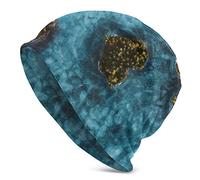 Slouchy Beanie Hat Skull Cap Island Sea Tree Love Heart Baggy Warm Mujeres Long Hip-Hop Stretch Black