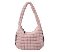 Slouchy Tote Purses Pleated Clouds Fashion Shoulder Dumpling Bag Large Capacity Down Cotton Armpit Women's Bags(Pink)