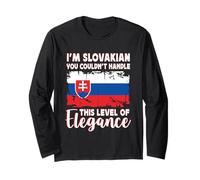 Slovakia Flag Proud Elegant Slovakian Boyfriend Girlfriend Manga Larga