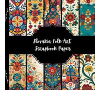 Slovakia Folk Art Scrapbook Paper, Europe Travel Junk Journal Paper, Colorful Flowers Decorative Paper, DIY Projects, Origami, Collage Sheets, Decoupage Paper, 10 Designs, Double Sided
