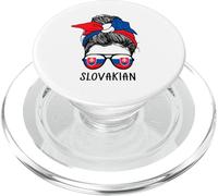 Slovakian Girl Slovakian Heritage Slovakia Flag PopSockets PopGrip para MagSafe