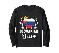 Slovakian Queen Slovakia Flag Proud Slovakian Woman Manga Larga