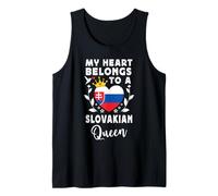 Slovakian Queen Slovakian Wife Girlfriend Slovakia Flag Camiseta sin Mangas