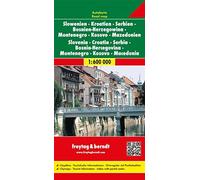 Slovenia Croazia Serbia 1:600.000: Wegenkaart Schaal 1 : 600.000, Montenegro (Auto karte)