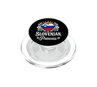 Slovenian Princess Slovenia Flag Proud Slovenian Girl PopSockets PopGrip para MagSafe
